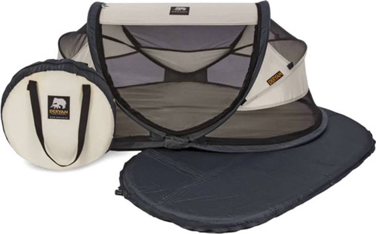 Deryan Baby Luxe Campingbedje – Inclusief Zelfopblaasbare Matras - Cream - Afbeelding 16