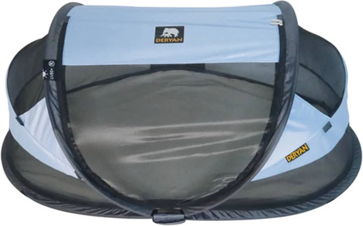 Deryan Baby Luxe Campingbedje – Inclusief Zelfopblaasbare Matras - Blue - Afbeelding 9