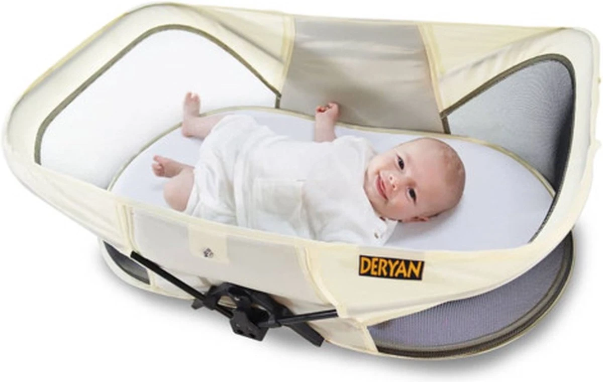 Deryan Infant Deluxe BabyBox Campingbedje - Cream + Inclusief Matras En Klamboe - Afbeelding 8