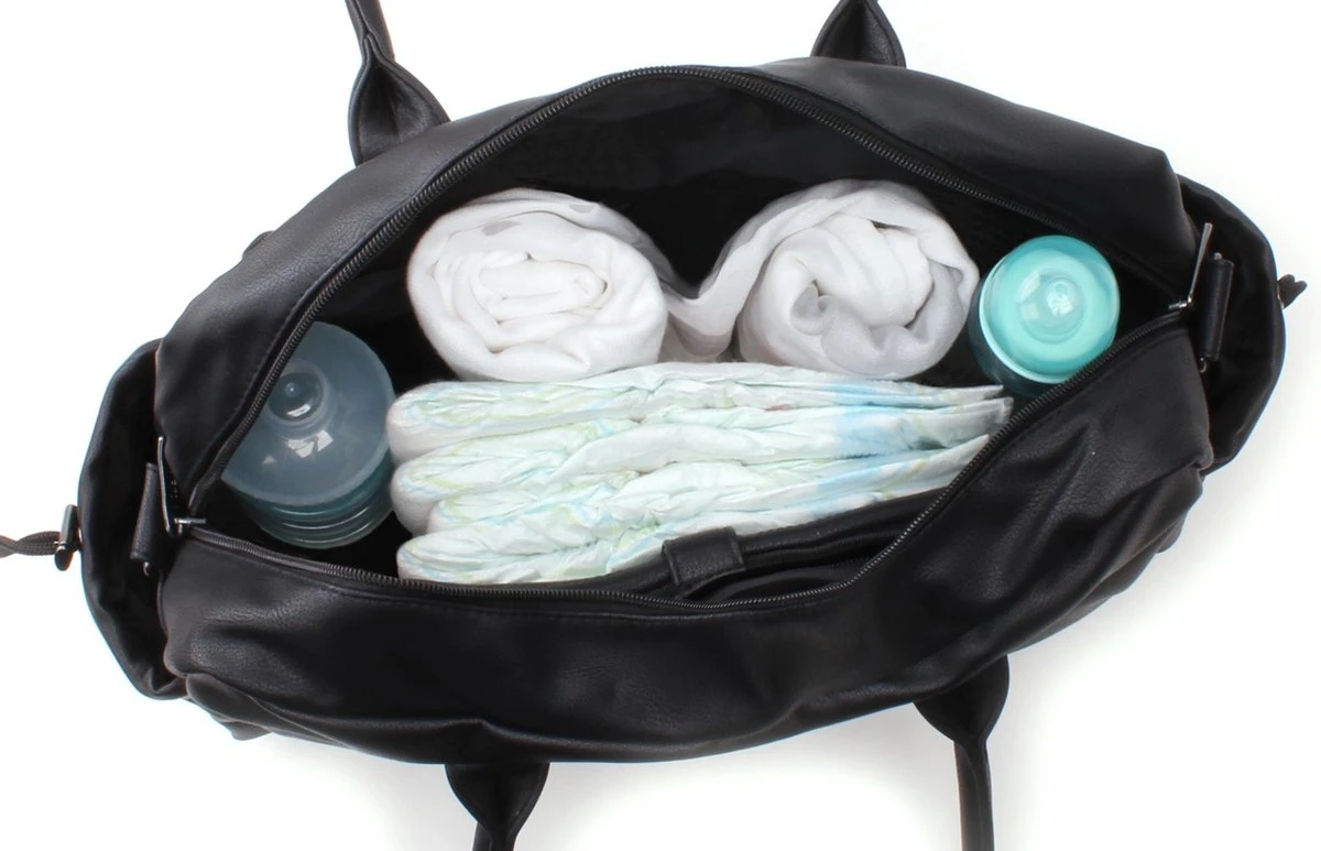 Kidzroom Vision Of Love Luiertas - Zwart - Verschoonmatje - Verstelbare Schouderband - Afbeelding 3