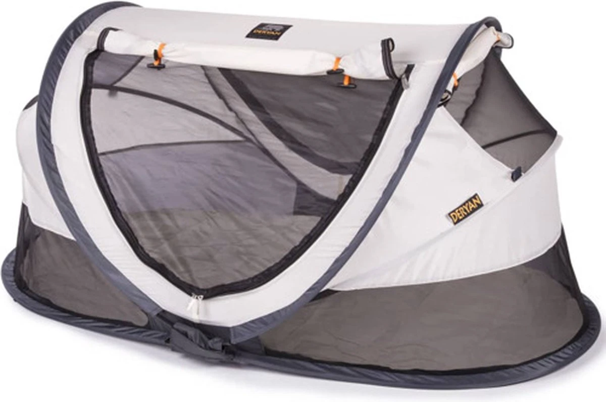 Deryan Peuter Luxe Campingbedje – Inclusief Zelfopblaasbare Matras - Cream - Afbeelding 13