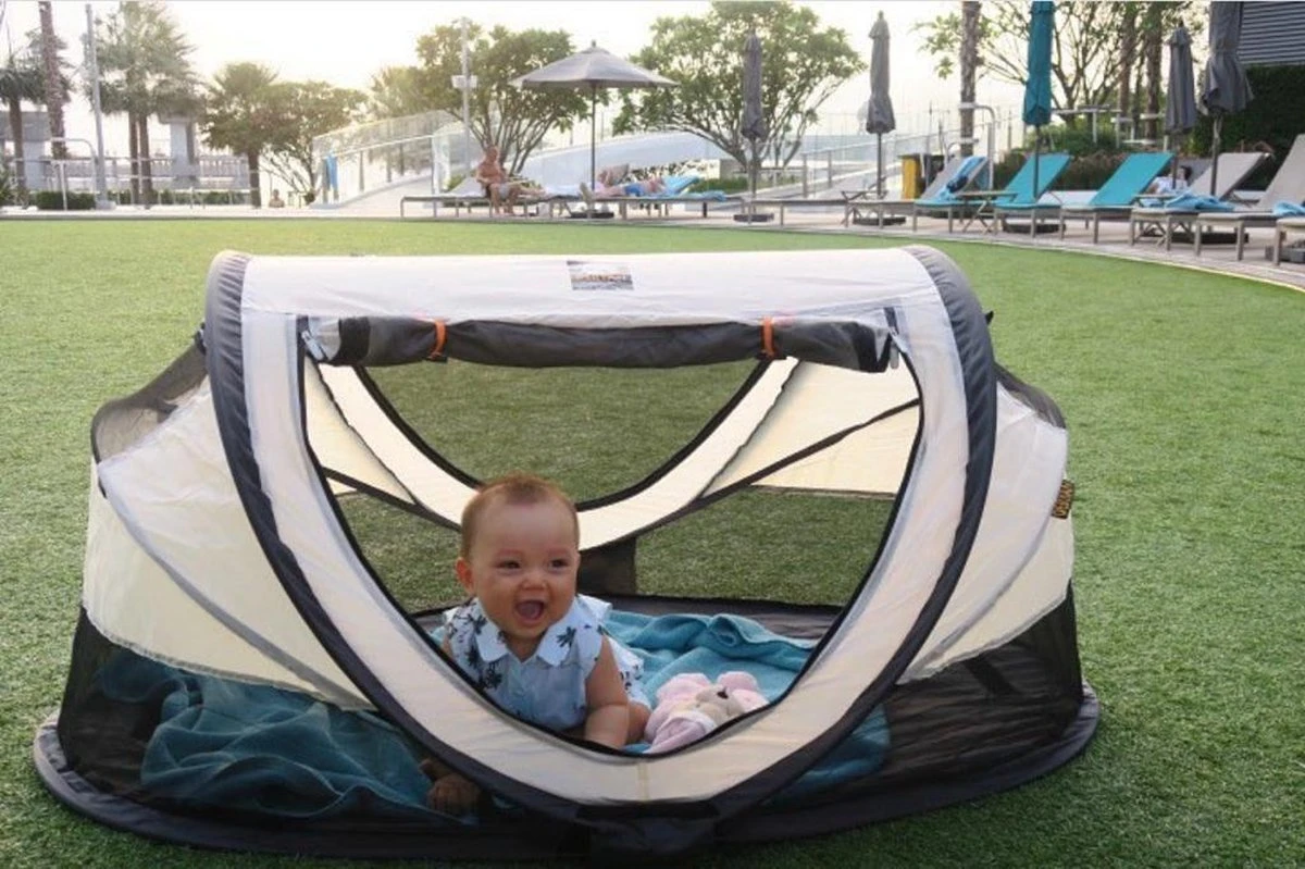 Deryan Peuter Luxe Campingbedje – Inclusief Zelfopblaasbare Matras - Cream - Afbeelding 12