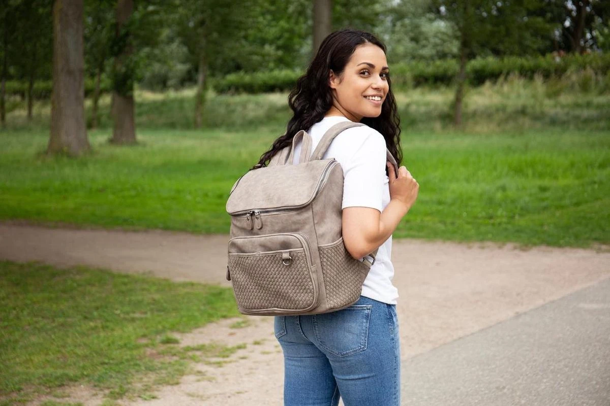 Little Company Lisbon Braided Luiertas - Taupe - Afbeelding 2