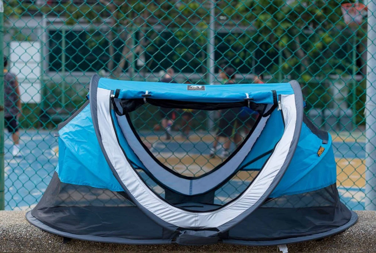 Deryan Peuter Luxe Campingbedje – Inclusief Zelfopblaasbare Matras - Blue - Afbeelding 12