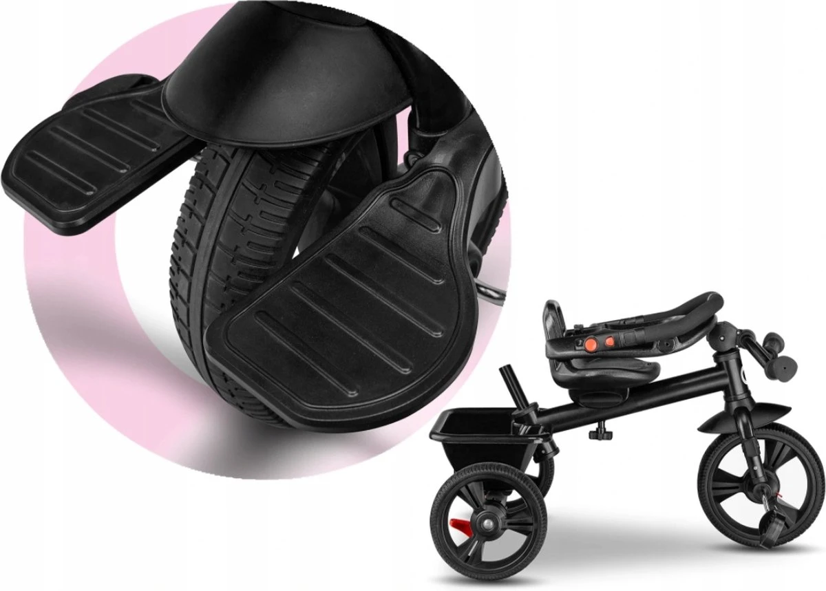 Merkloos Kinderwagen - 3 In 1 Kinderwagen - Duwfiets - Driewieler - Tot 25 Kg - Tot 36+ Maanden - Met Duwstang - Kinder Wagen - Kinder Driewieler - Buggy - Duwfiets - Afbeelding 5