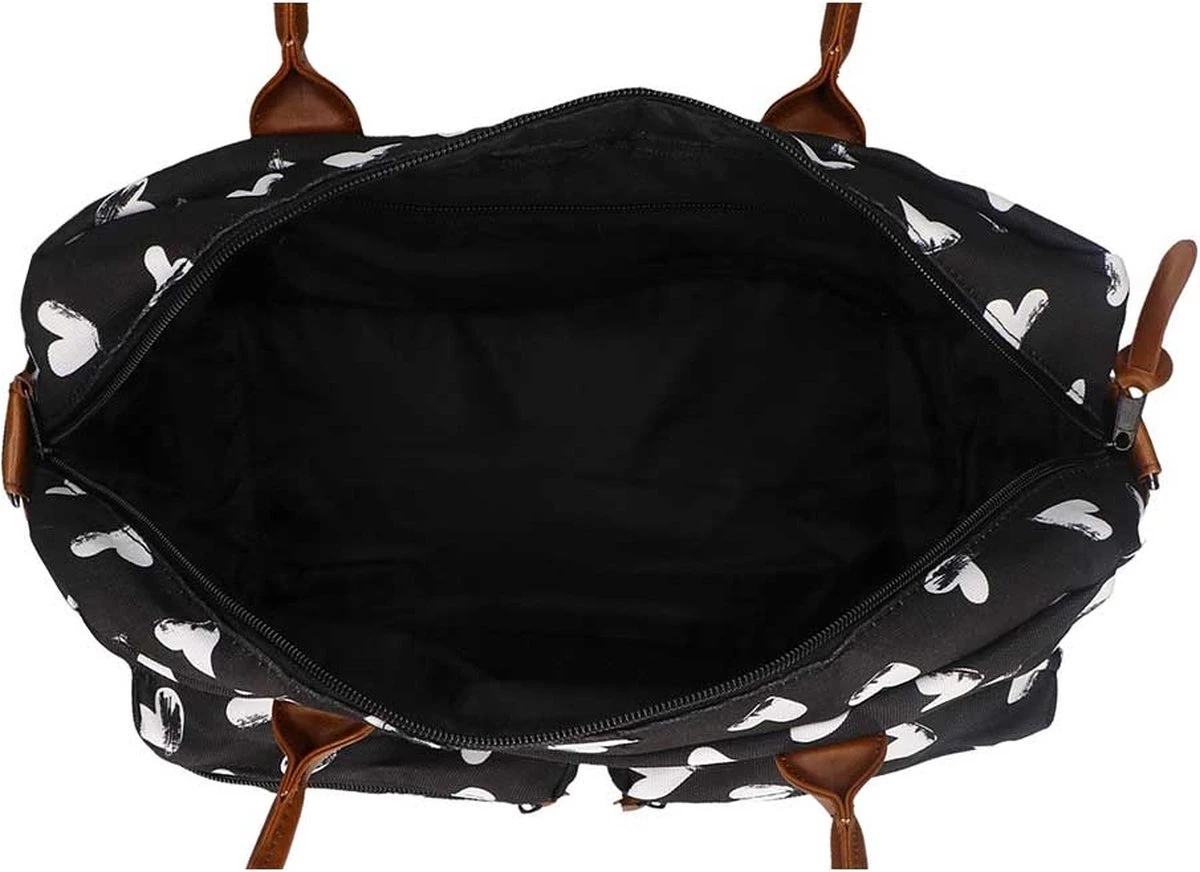 Kidzroom Black And White Luiertas - Zwart - Ophanglussen Kinderwagen - Verschoonmatje - Verstelbare Schouderband - Afbeelding 20