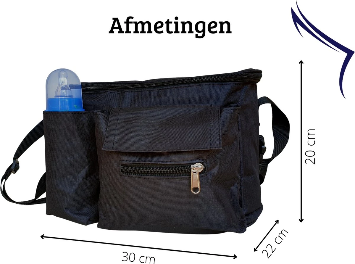 Janse Luiertas - Schoudertas - Baby Tas - Verzorgingstas - Kinderwagen Tas - Babyshower - Mommy Bag - Buggy Tas - Diaper Bag - Kinderwagen Organizer - Afbeelding 2