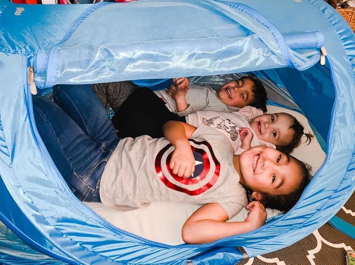 Deryan Peuter Luxe Campingbedje – Inclusief Zelfopblaasbare Matras - Blue - Afbeelding 9