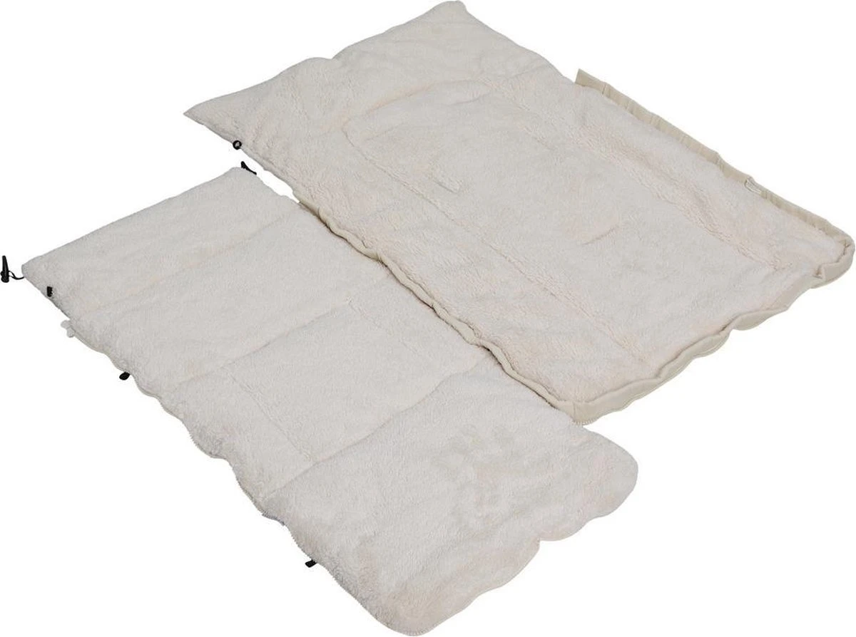 Monzana Kinderwagen Voetenzak Beige | Teddy | Maxi-Cosi | Met Opbergtas - Afbeelding 4