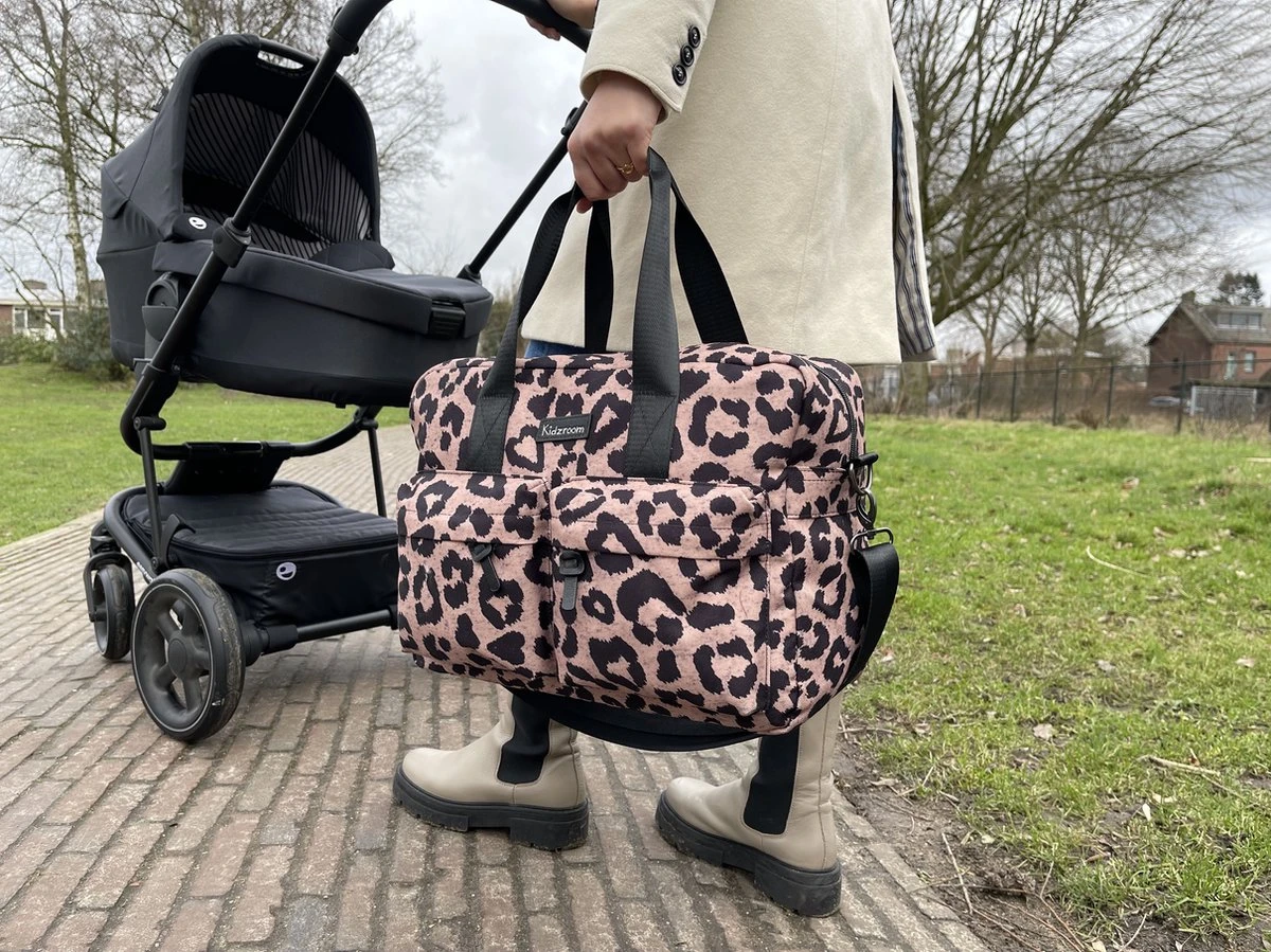 Kidzroom Gorgeous Luiertas - Bruin - Ophanglussen Kinderwagen - Verschoonmatje - Verstelbare Schouderband - Afbeelding 7