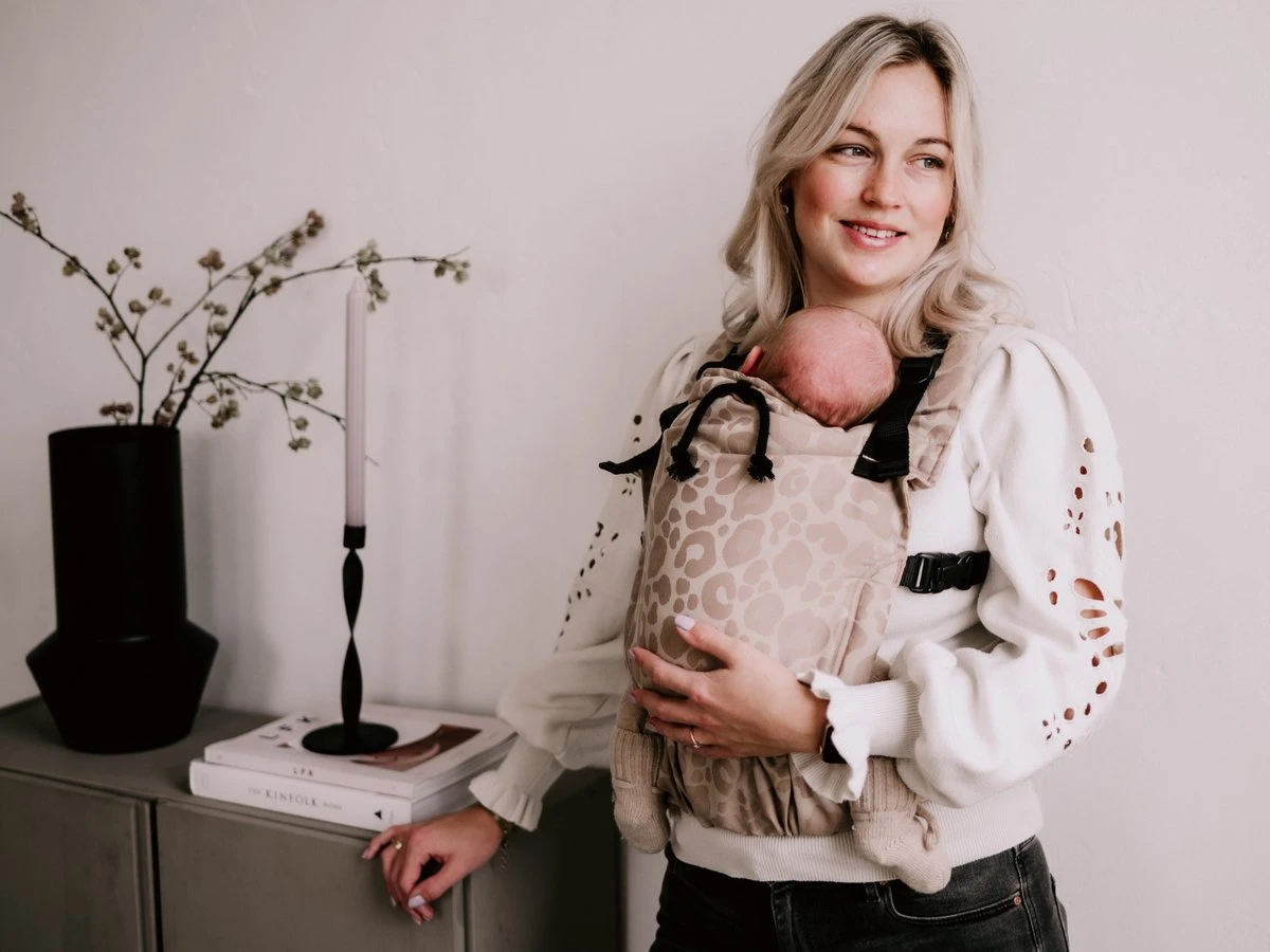 Draagzak - Cross & Go - Pure Baby Love - Panter Taupe - Maat 44 T/m 74