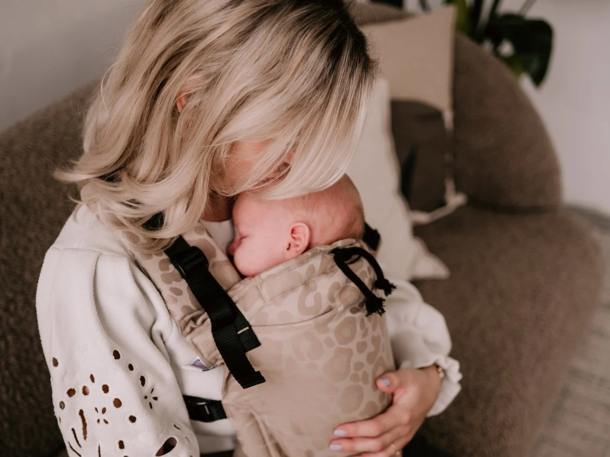 Draagzak - Cross & Go - Pure Baby Love - Panter Taupe - Maat 44 T/m 74 - Afbeelding 4