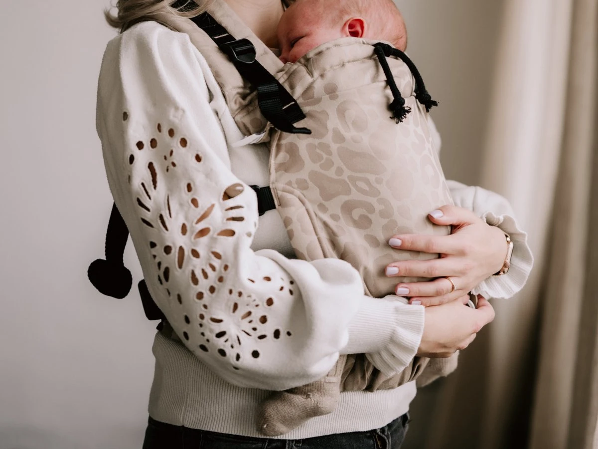 Draagzak - Cross & Go - Pure Baby Love - Panter Taupe - Maat 44 T/m 74 - Afbeelding 5