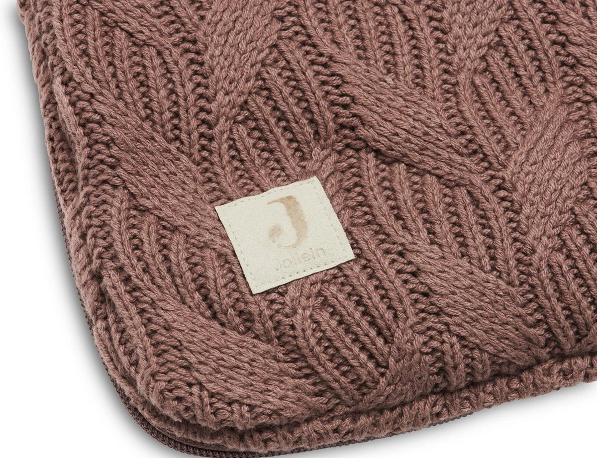Jollein Voetenzak Voor Autostoel & Kinderwagen - Spring Knit - Chestnut - Afbeelding 4