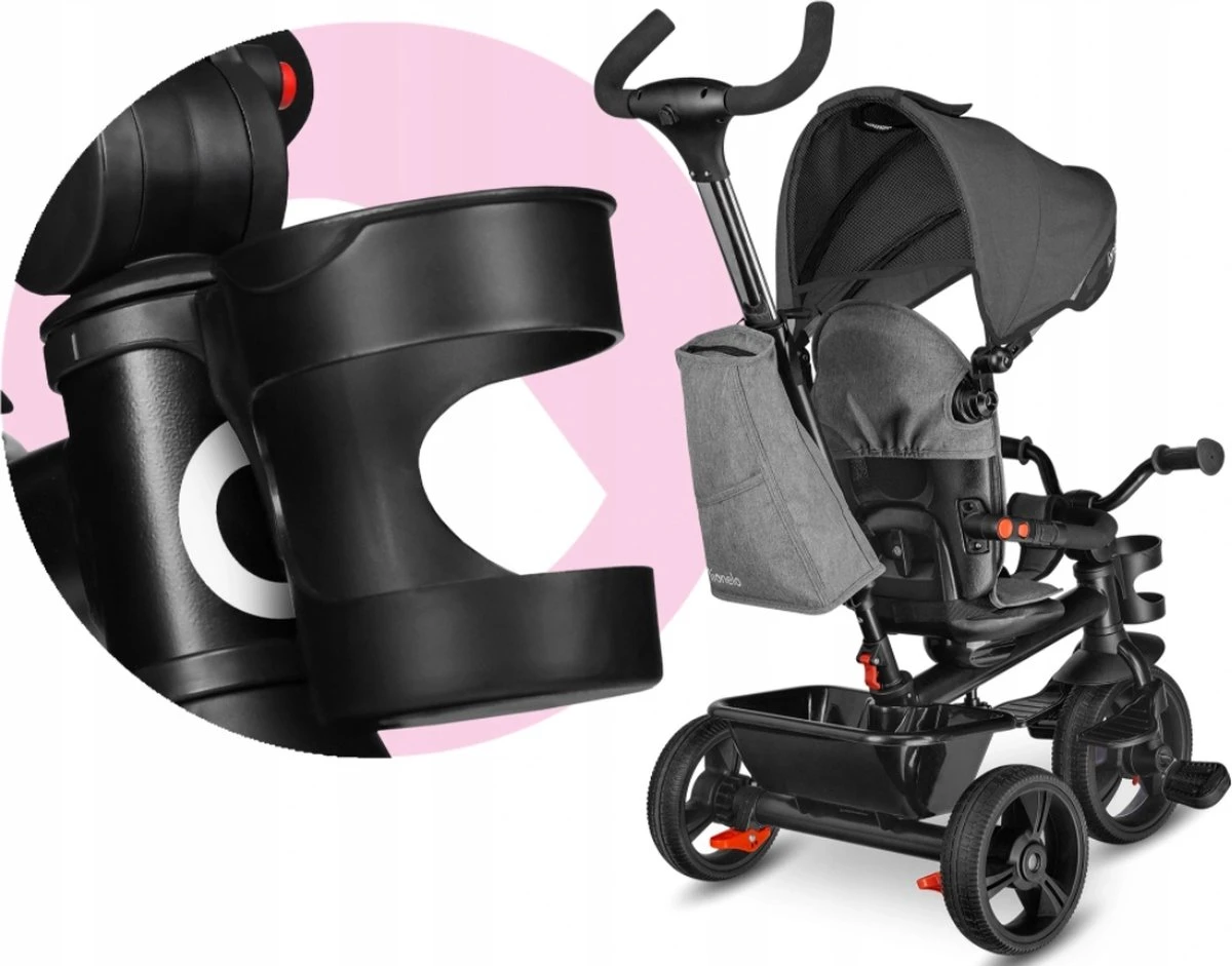 Merkloos Kinderwagen - 3 In 1 Kinderwagen - Duwfiets - Driewieler - Tot 25 Kg - Tot 36+ Maanden - Met Duwstang - Kinder Wagen - Kinder Driewieler - Buggy - Duwfiets - Afbeelding 6