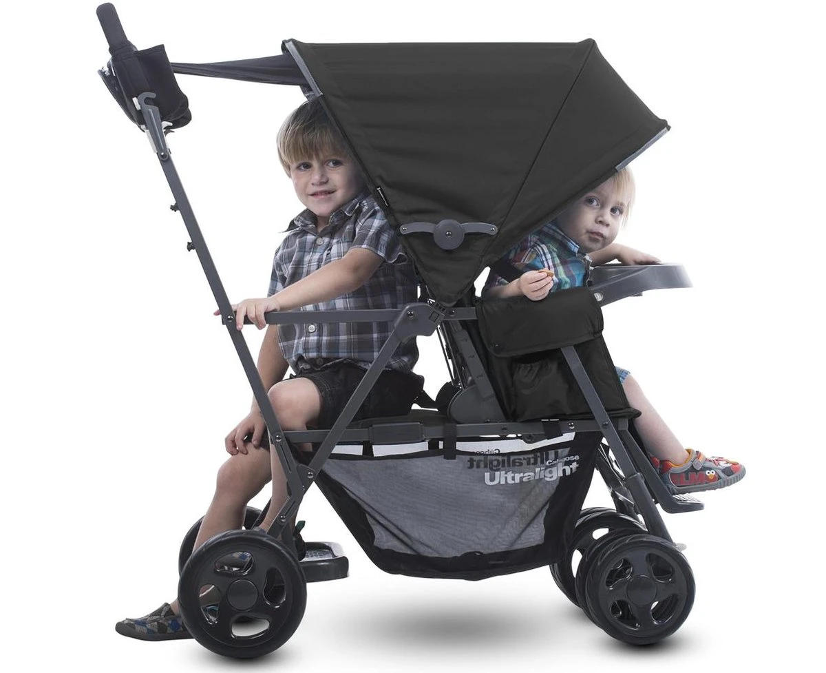 Joovy Caboose Too Ultralight Dubbele Buggy - Zwart - Duo Buggy - Lichtgewicht - Afbeelding 3
