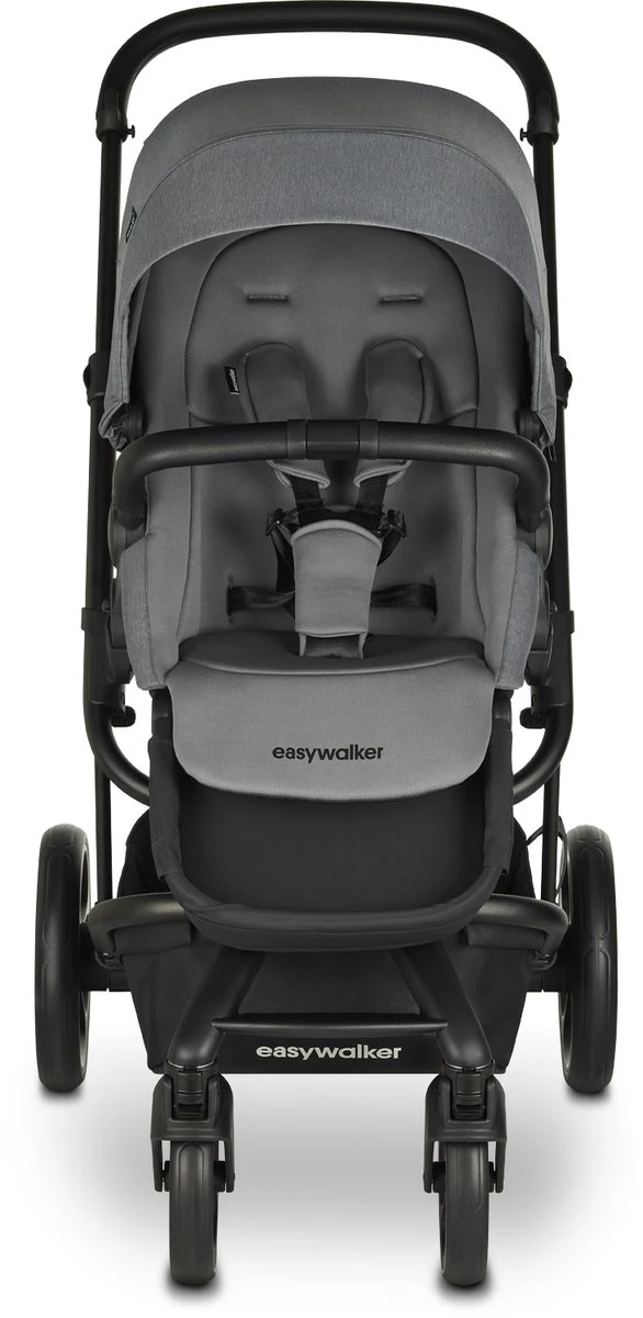 Easywalker Harvey 3 / Harvey³ Voordeelset Bestaande Uit Kinderwagen, Reiswieg, Voetenzak, Regenhoes Voor Zitting En Reiswieg, Hoes Voor De Reiswiegmatras - Kleur Fossil Grey - Afbeelding 9