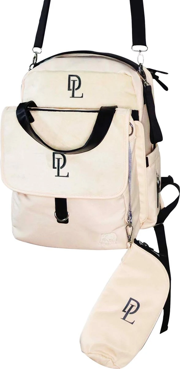 Deryan Luiertas Rugzak Met Verschoonmatje - Inclusief Flessenwarmhouder - Kinderwagenhaken En Isoleervak - Cream - Afbeelding 4