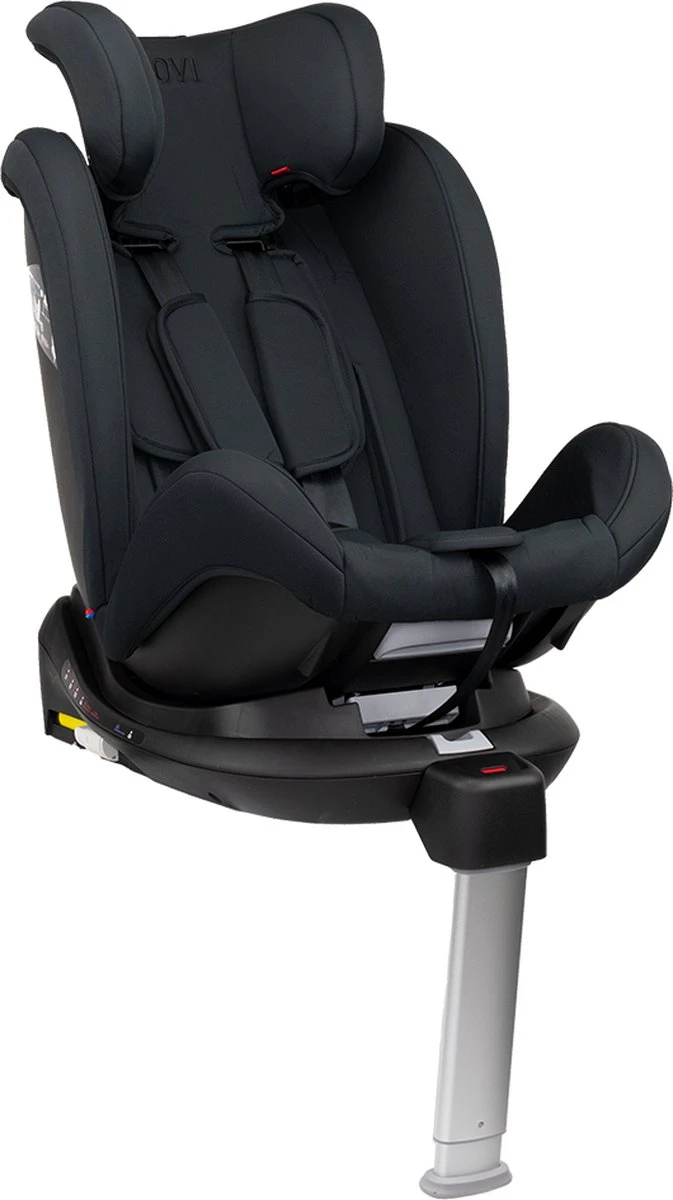 Autostoel Novi Baby® David Premium 0-1-2-3 Isofix 360° Rotation All Black - Afbeelding 4