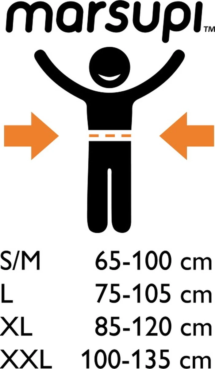 Marsupi Classic Black - Maat XL - Taille 85-120 Cm - Draagzak Baby - Afbeelding 3