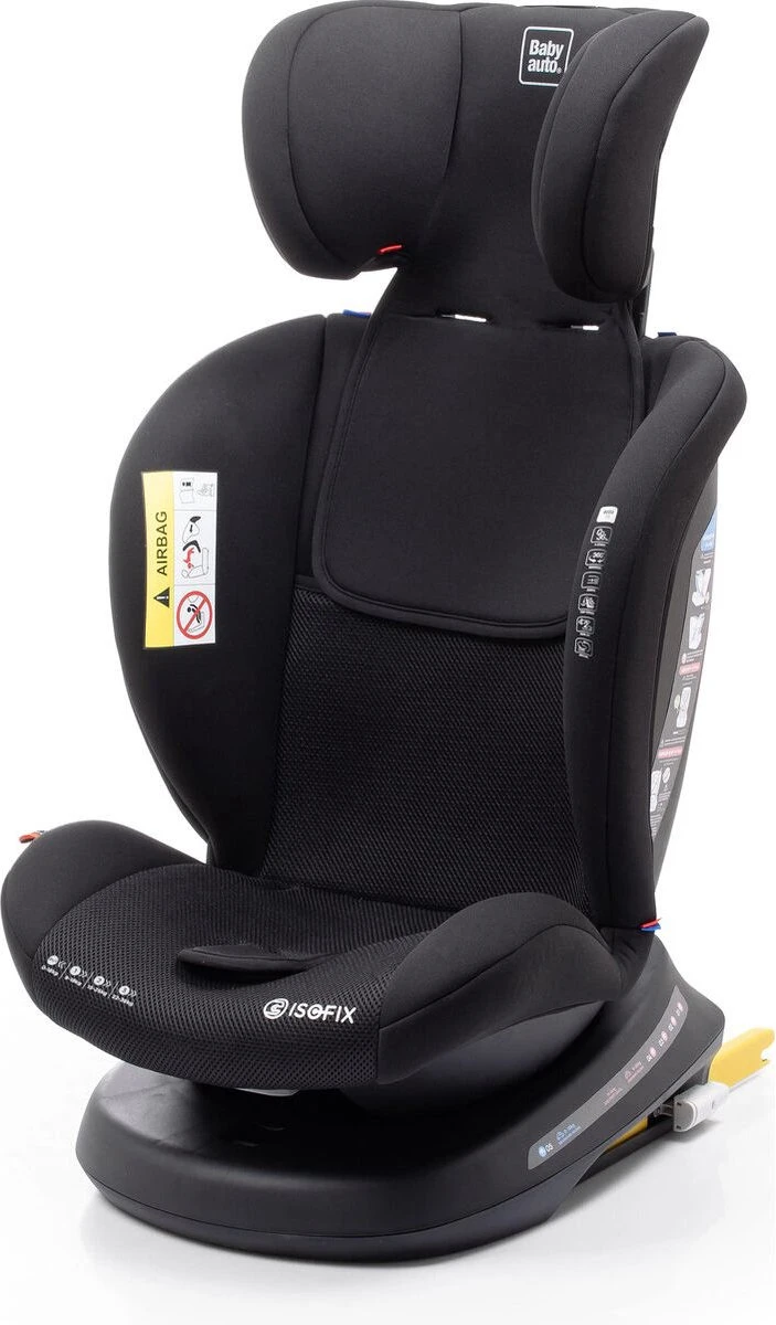 Autostoel Babyauto Rodia 360° Met Isofix - Groep 0+/1/2/3 Zwart (0-36kg) - Afbeelding 15