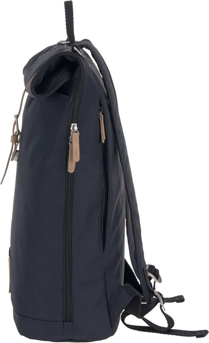 LÄSSIG Luiertas Rolltop Backpack Rugzak Incl Verschoningsmatje - Nacht Blauw - Afbeelding 2