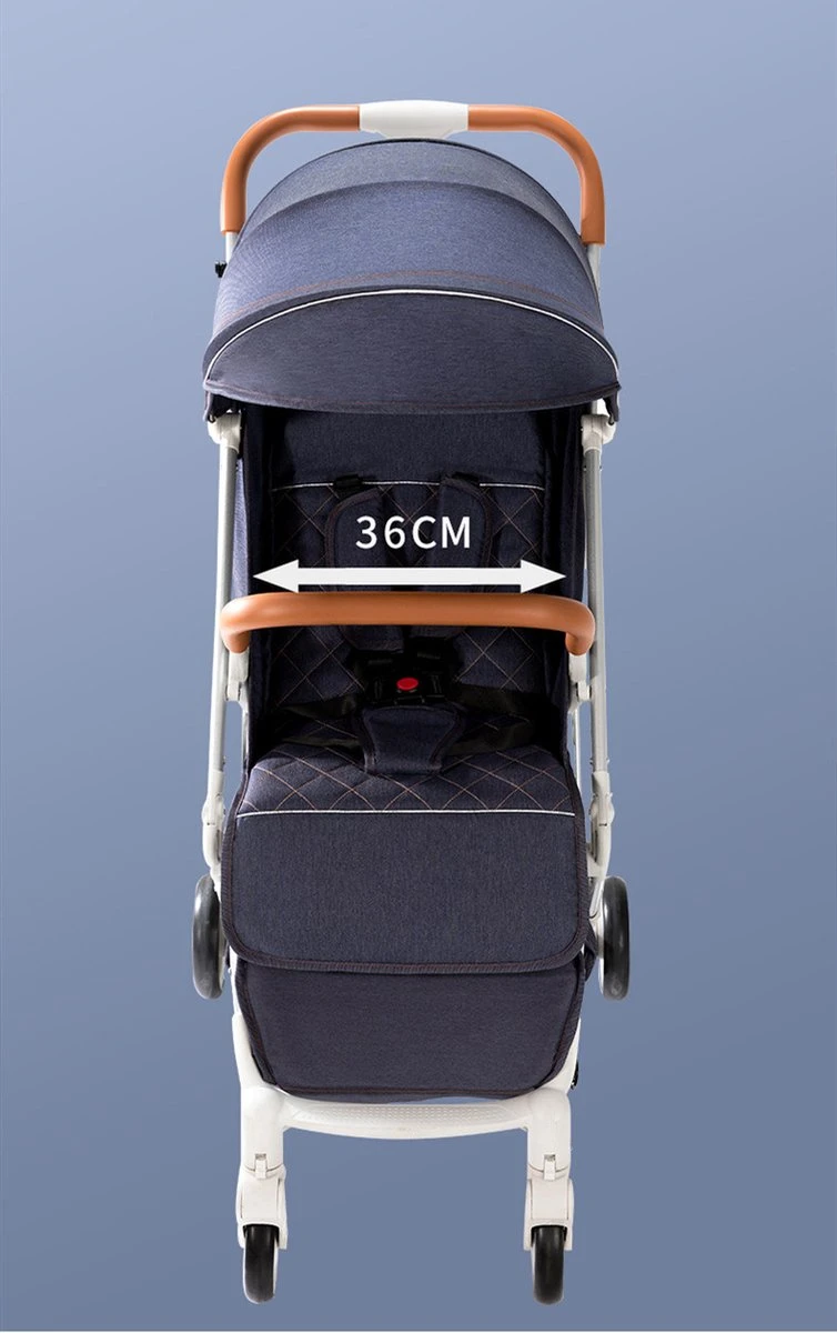 WOOSH New Buggy - Zwart - One Hand Folding - 3 Slaapstanden - Wandelwagen Tot 25 Kg - Regenhoes - Bekerhouder - Muggennet - Afbeelding 3