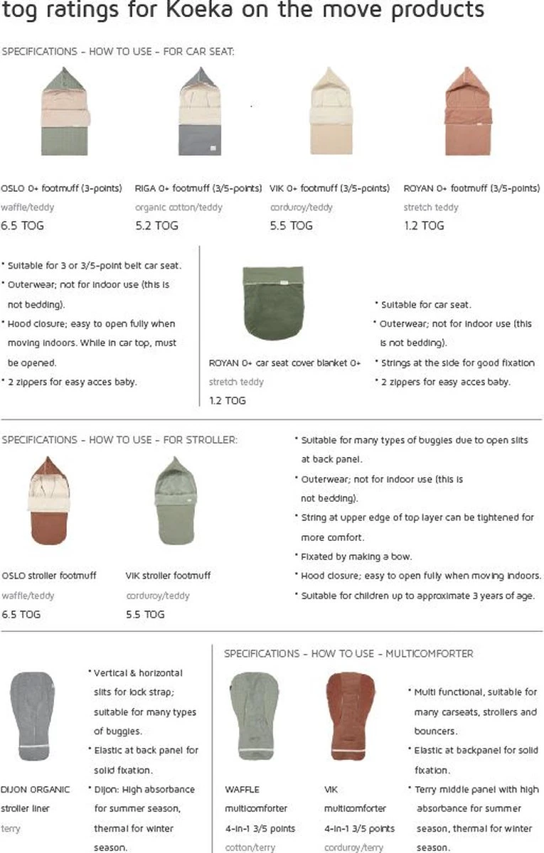 Koeka Royan Autostoel Deken 0+ - Lichtbruin - Afbeelding 6