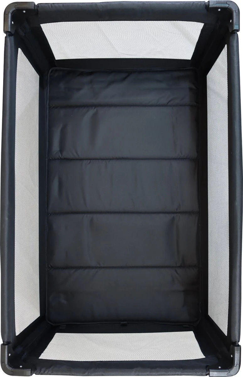 Deryan Luxe Campingbed Compleet - 120x60cm - Bodemverhoger - Verschoonblad - Opbergmand - Grijs - Afbeelding 10