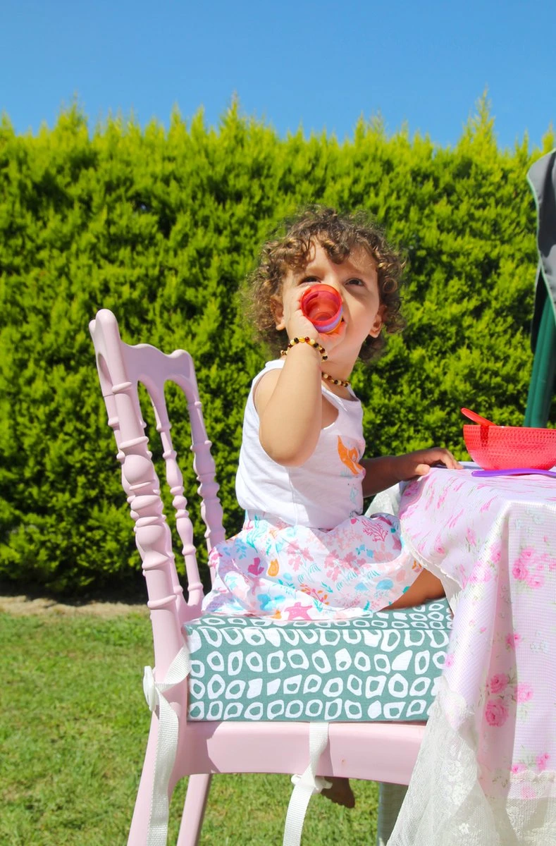 Stoelverhoger Babyjem Booster EasyClean Square Green - Afbeelding 3