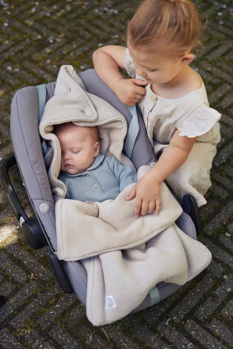 Jollein Voetenzak Voor Autostoel & Kinderwagen - Basic Knit - Nougat - Afbeelding 5