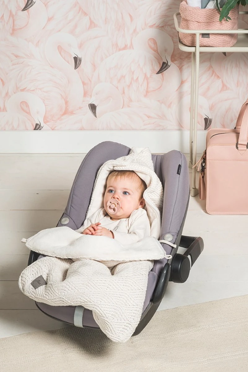 Jollein Voetenzak Voor Autostoel & Kinderwagen - River Knit - Cream White - Afbeelding 17