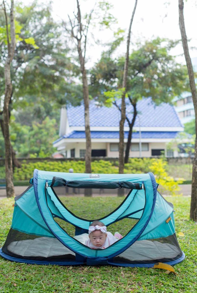 Deryan Peuter Luxe Campingbedje – Inclusief Zelfopblaasbare Matras - Ocean - Afbeelding 8