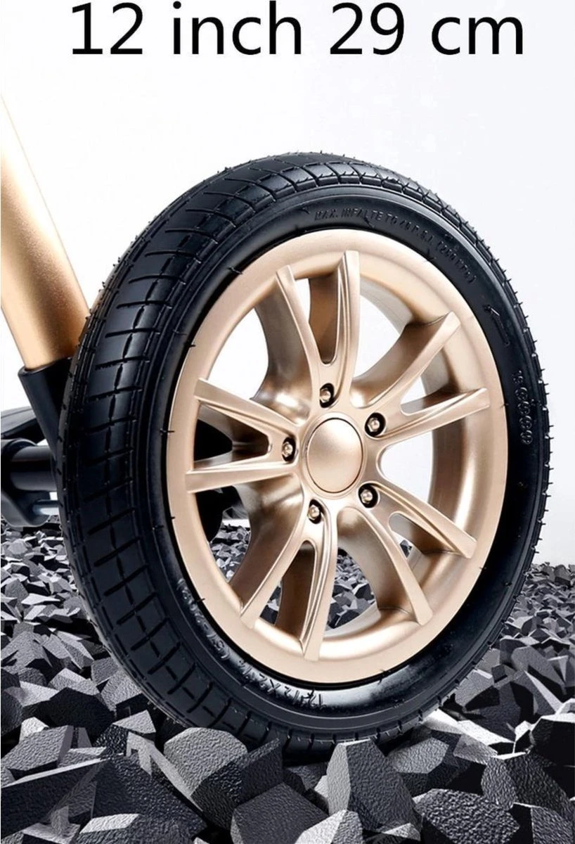 Merkloos Kinderwagen 3-in-1 – Luxe Kinderwagen - Buggy – Wandelwagen - Multifunctioneel – Opklapbaar – Incl Autostoel – Blauw - Afbeelding 3