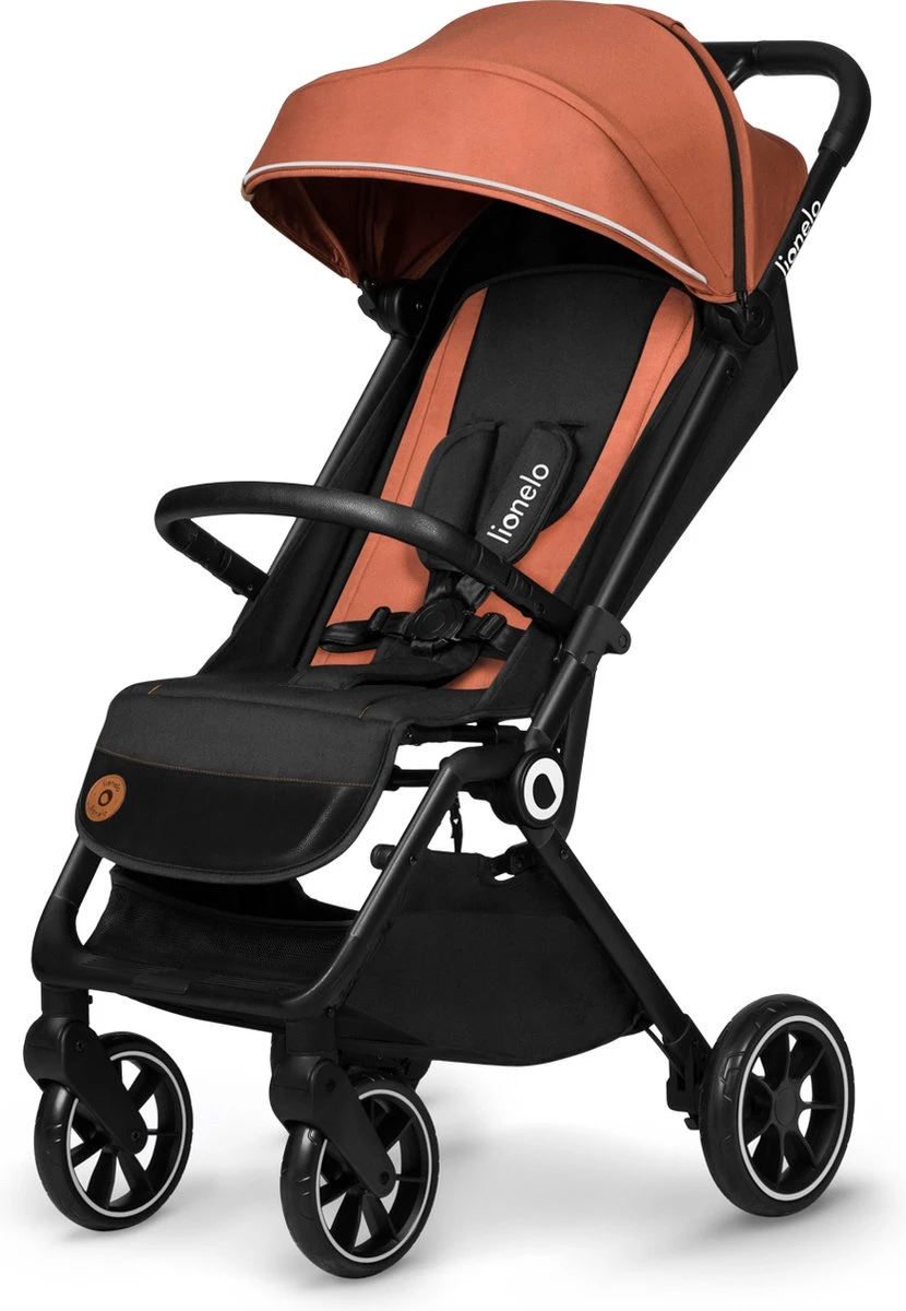 Lionelo Buggy Cloe - Kinderwagen Premium + - Tot 22 Kg - Verstelbare Rugleuning - 5-punts Veiligheidsgordels - Grote Zwenkwielen - Klamboe - Bekerhouder - Lichtgewicht - Compact - Waterdicht - Afbeelding 5