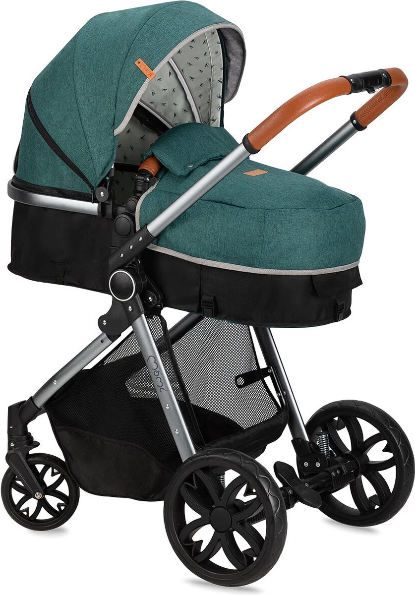 MoMi Kinderwagen - Compacte 2 In 1 Combiwagen - Limuru - Groen (geschikt Van 0-3 Jaar) - Afbeelding 15