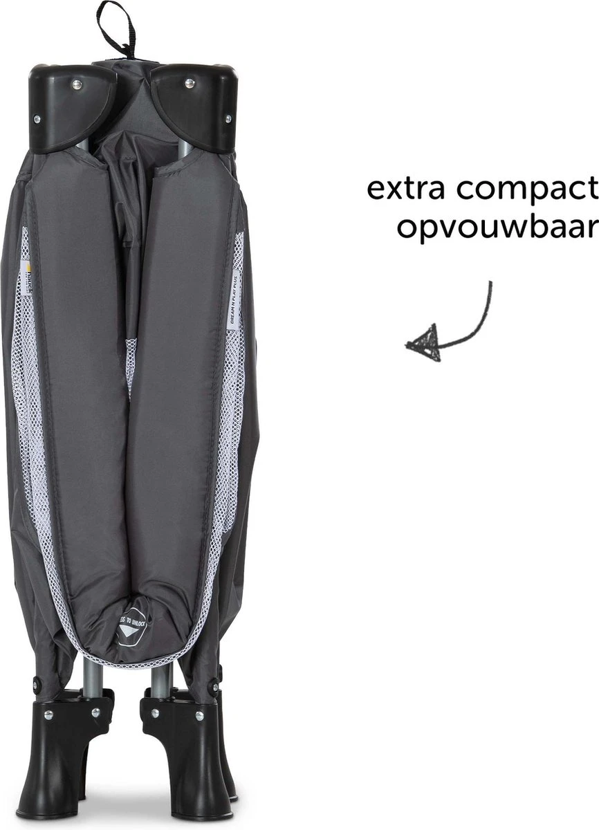 Hauck Dream N Play Plus Campingbedje Set - Met Matras En Muggennet - Grijs - Afbeelding 12