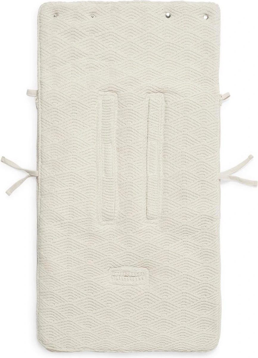 Jollein Voetenzak Voor Autostoel & Kinderwagen - River Knit - Cream White - Afbeelding 4