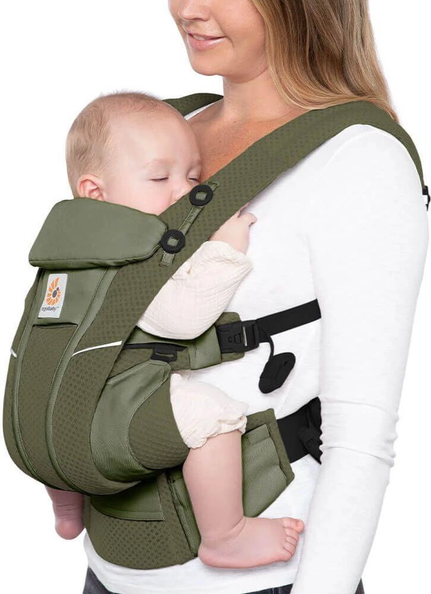 Ergobaby Baby Draagzak Omni Breeze Olive Green - Ergonomische Draagzak Vanaf Geboorte - Afbeelding 3