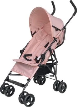 Cabino Buggy Plooibuggy Lichtgewicht Multi Standen Comfortabele Rugleuning & Tot 22 Kg Soft Pink