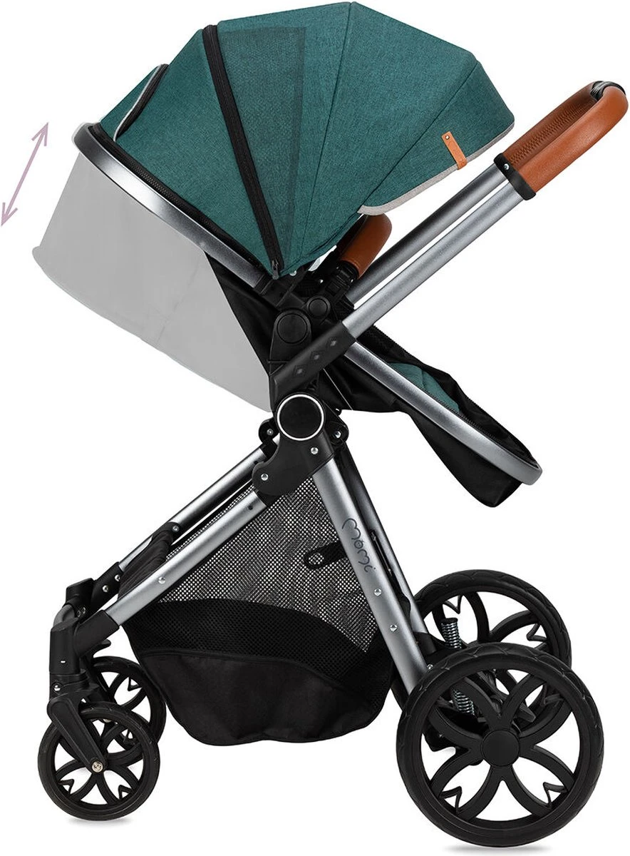 MoMi Kinderwagen - Compacte 2 In 1 Combiwagen - Limuru - Groen (geschikt Van 0-3 Jaar) - Afbeelding 14