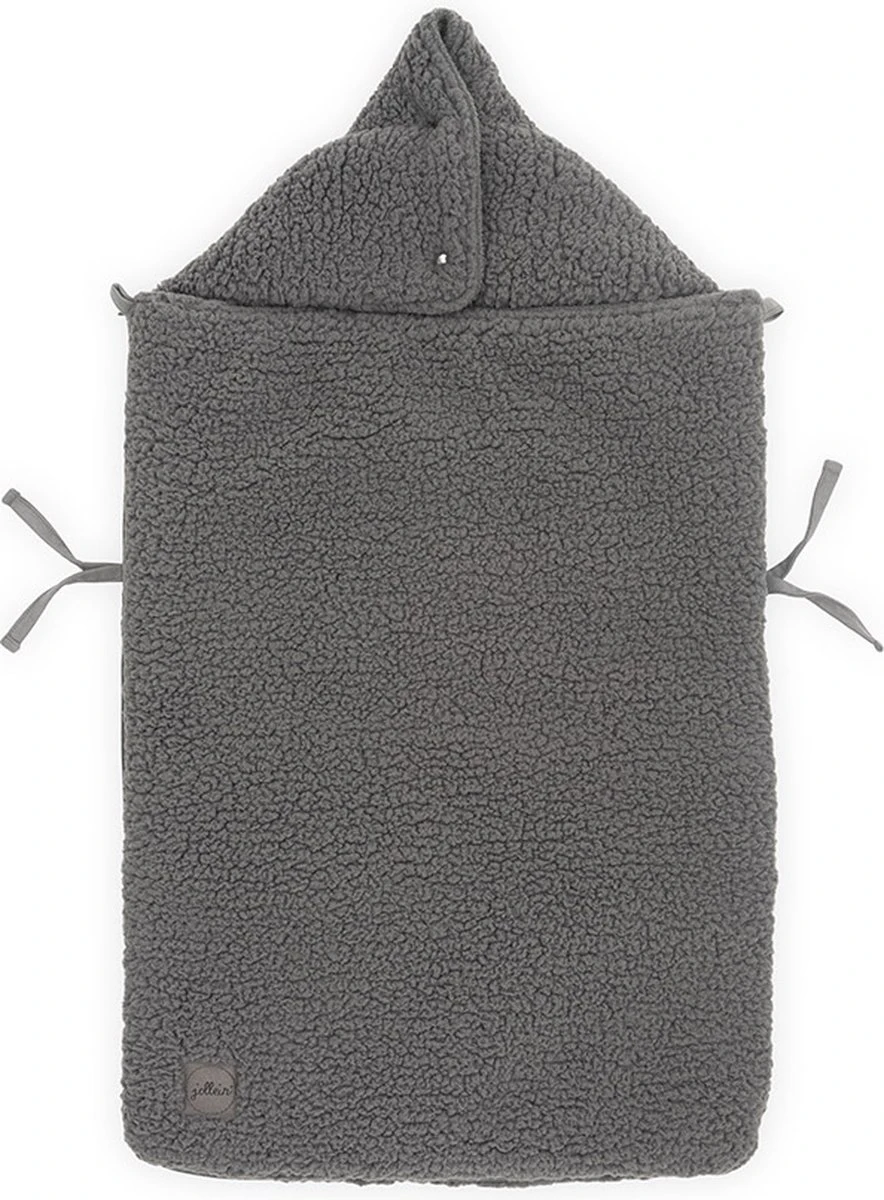 Jollein Voetenzak Voor Autostoel & Kinderwagen - Teddy - Storm Grey - Afbeelding 2