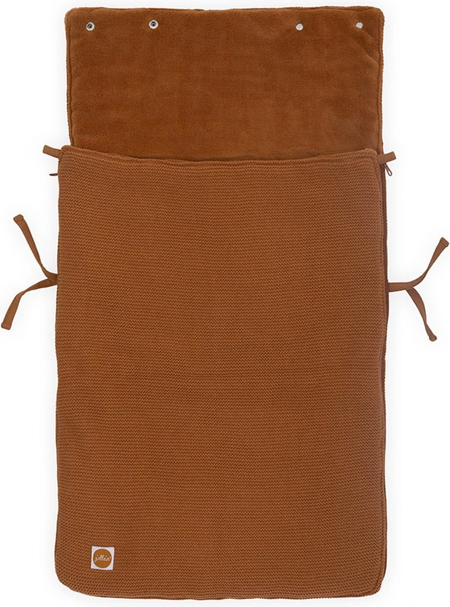 Jollein Voetenzak Voor Autostoel & Kinderwagen - Basic Knit - Caramel - Afbeelding 3