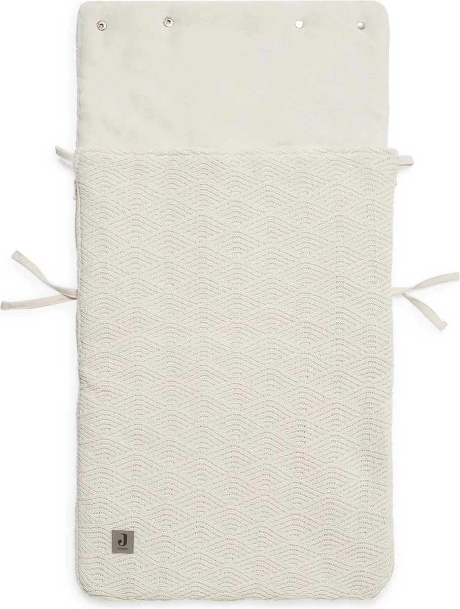 Jollein Voetenzak Voor Autostoel & Kinderwagen - River Knit - Cream White - Afbeelding 12