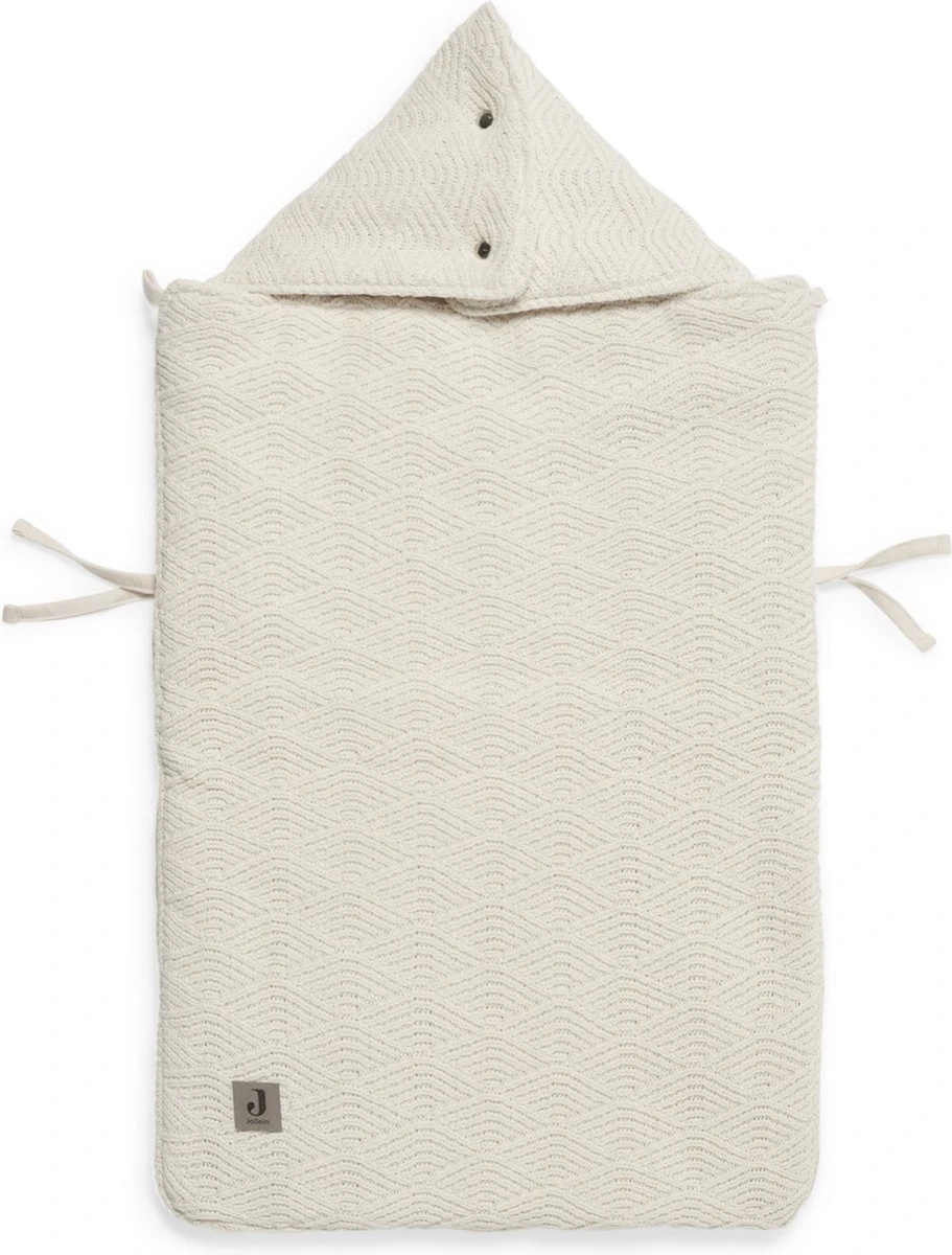 Jollein Voetenzak Voor Autostoel & Kinderwagen - River Knit - Cream White - Afbeelding 14
