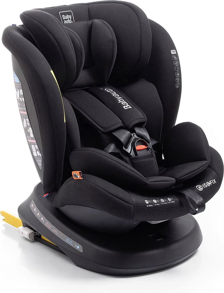 Autostoel Babyauto Rodia 360° Met Isofix - Groep 0+/1/2/3 Zwart (0-36kg) - Afbeelding 12