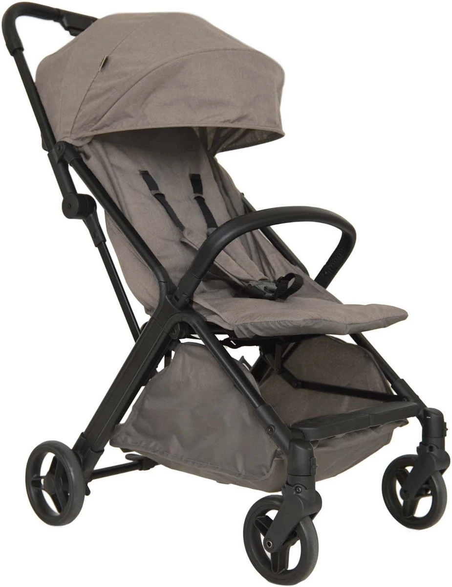 Prénatal Compact Buggy - Traploos Verstelbare Rugleuning - Inklapbaar Met 1 Hand - Plooibuggy - Taupe - Afbeelding 4