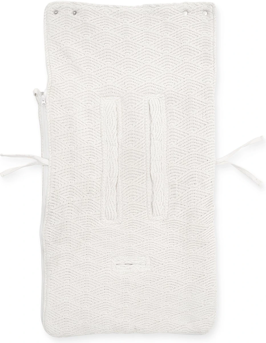 Jollein Voetenzak Voor Autostoel & Kinderwagen - River Knit - Cream White - Afbeelding 10