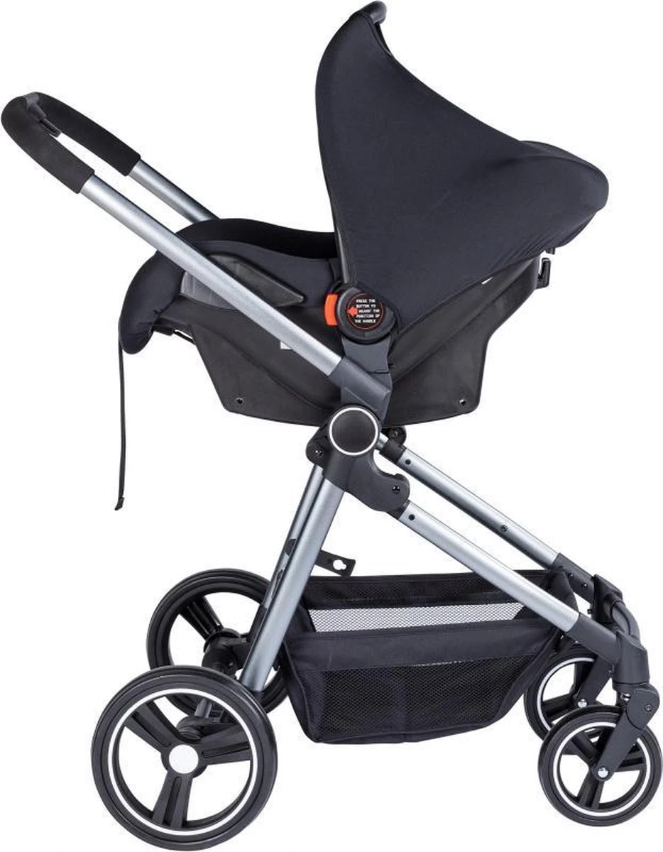 Puck Stroller 3 In 1 Max Zwart Met Frame Antra Incl Autostoel/Adapter/Mamabag - Afbeelding 10