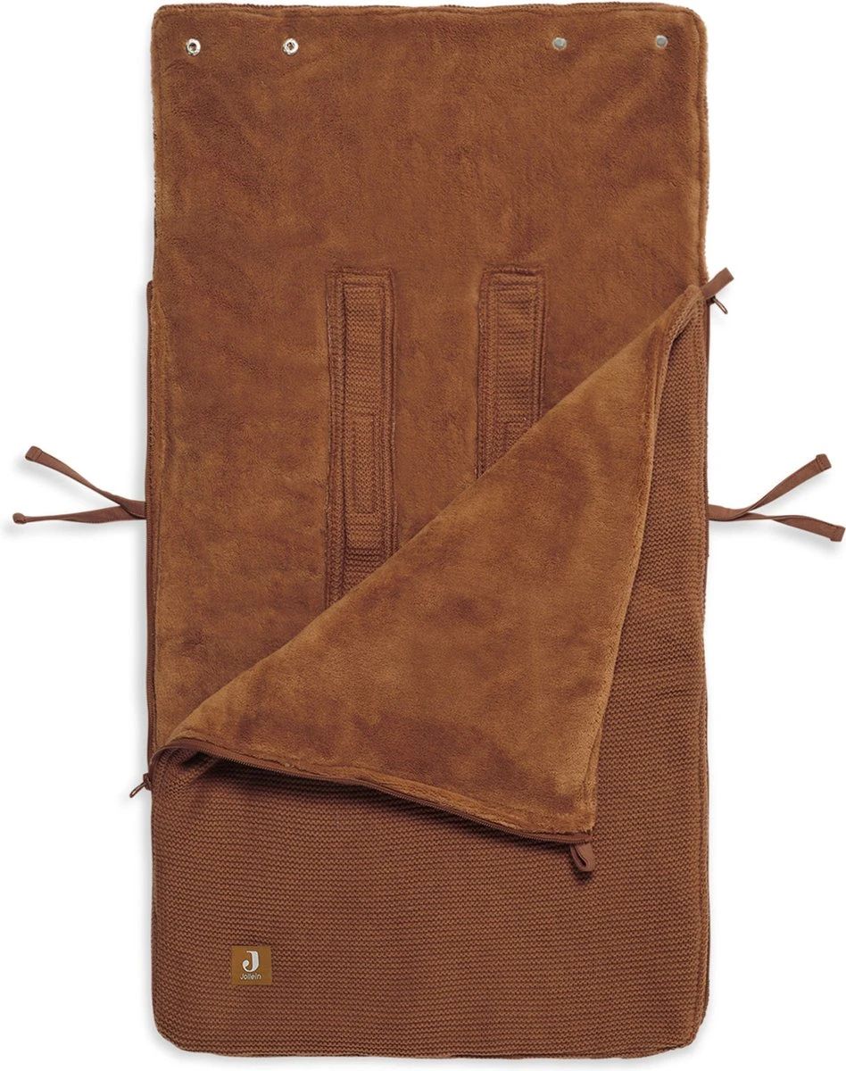 Jollein Voetenzak Voor Autostoel & Kinderwagen - Basic Knit - Caramel - Afbeelding 9